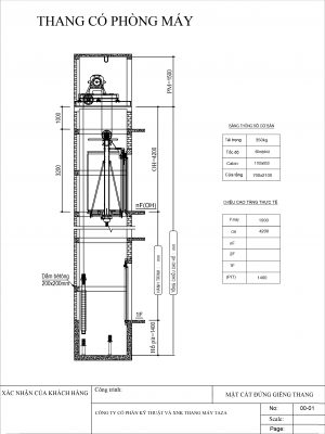 báo giá thang máy gia đình 350kg