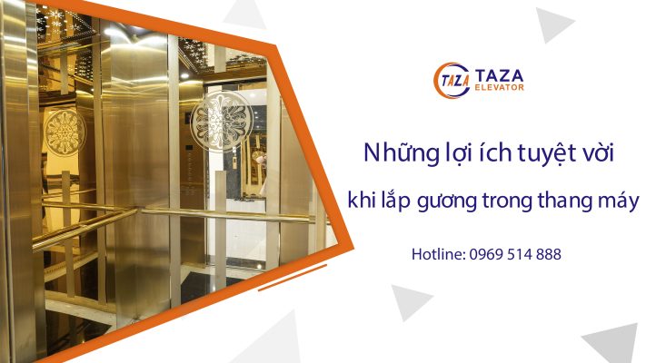 Vách gương thang máy