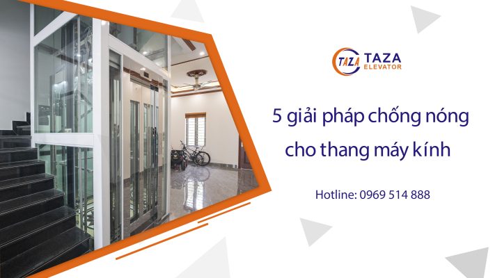chống nóng thang máy kính