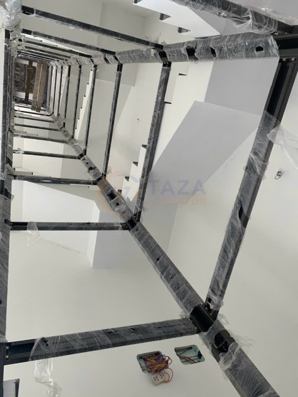 Khung thép thang máy kính