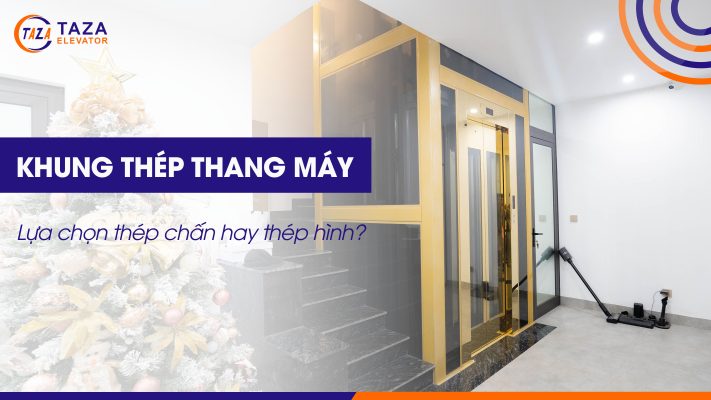 khung thép lắp đặt thang máy