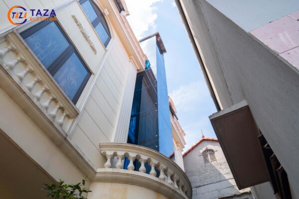 Thang máy kính homelift ngoài trời