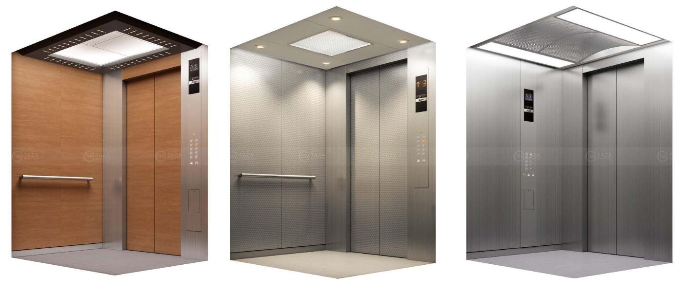 Mẫu cabin thang máy Mitsubishi hiện đại, sang trọng