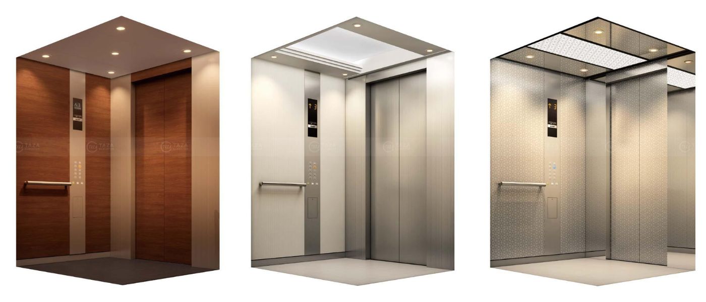 Mẫu cabin thang máy Mitsubishi hiện đại, sang trọng
