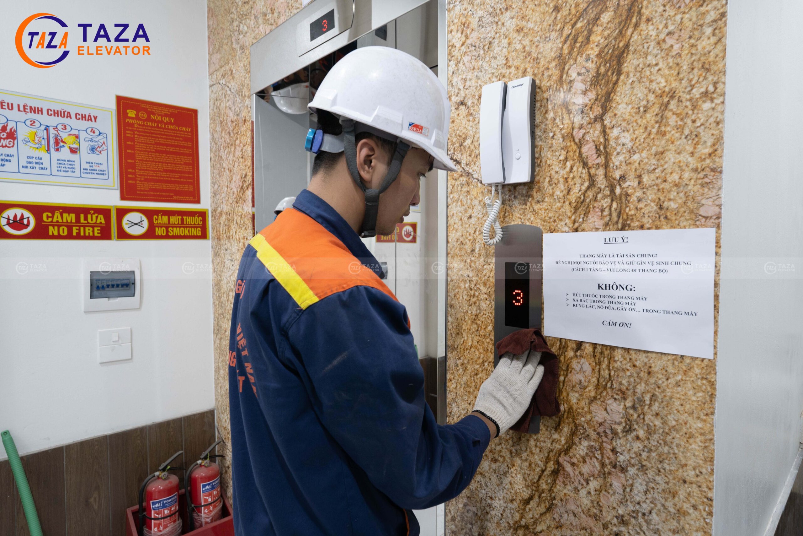 cách sử dụng khóa vân tay thang máy