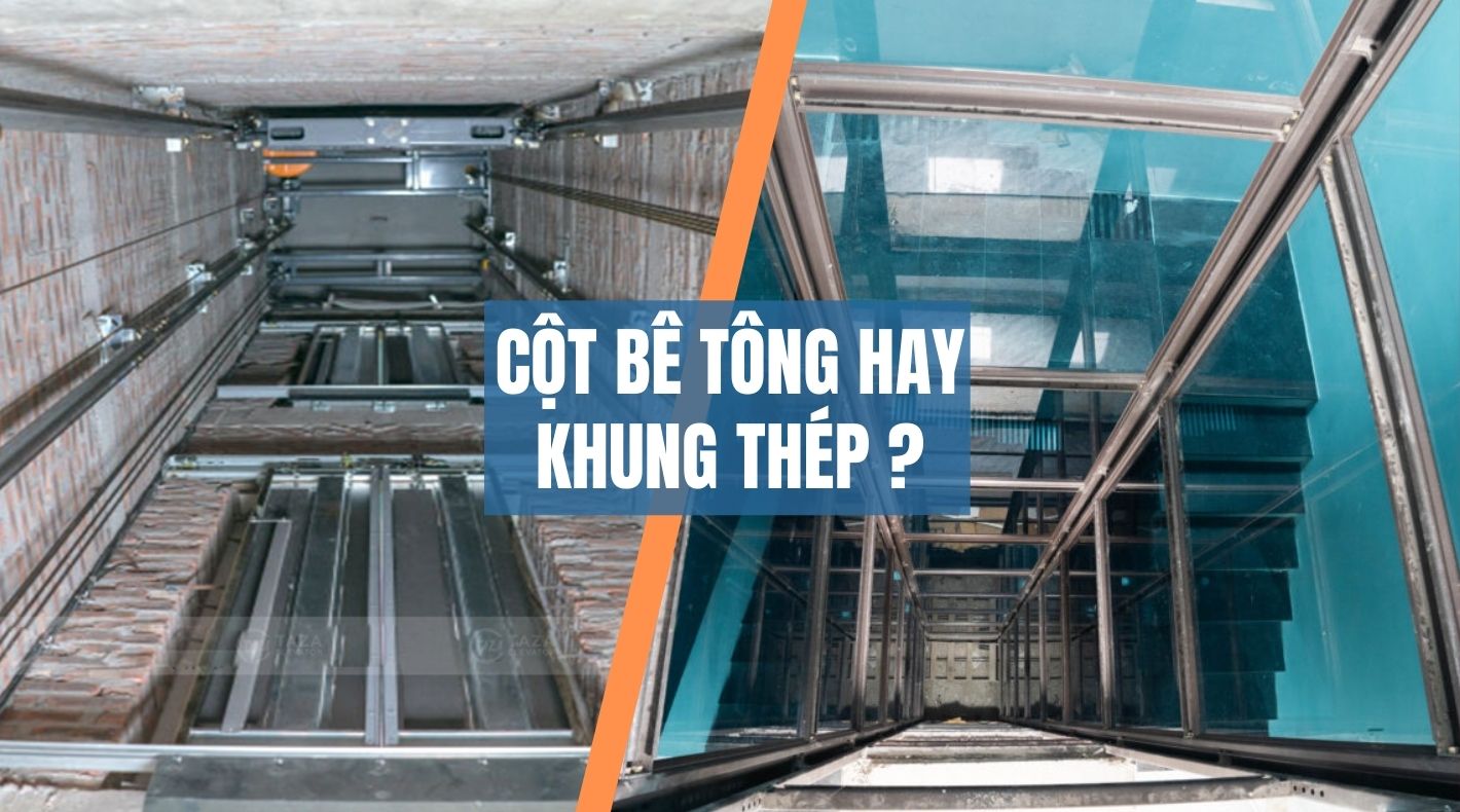 Hố thang máy: Cột bê tông hay khung thép là lựa chọn tối ưu?