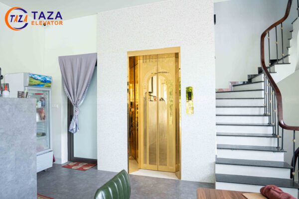 ốp đá thang máy gia đình