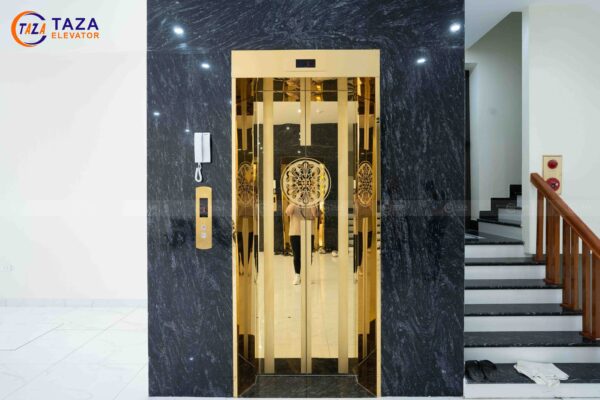 ốp đá thang máy gia đình