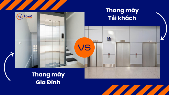 Sự khác nhau giữa thang máy gia đình và thang máy tải khách