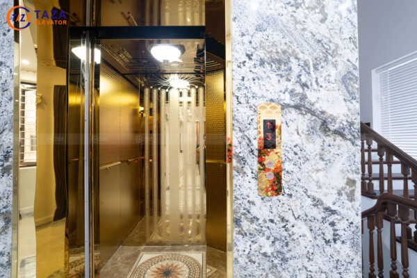 hoa văn vách cabin thang máy
