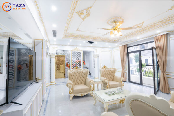 nội thất cabin thang máy biệt thự