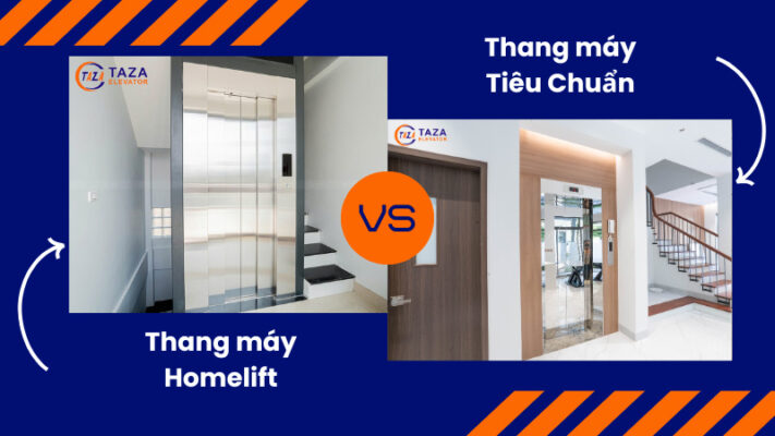 So sánh thang máy homelift và thang máy tiêu chuẩn