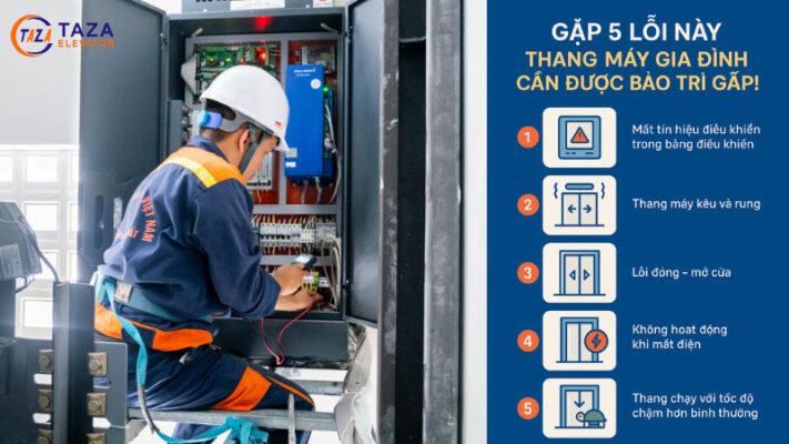 5 Lỗi thường gặp cảnh báo thang máy cần được bảo trì gấp!