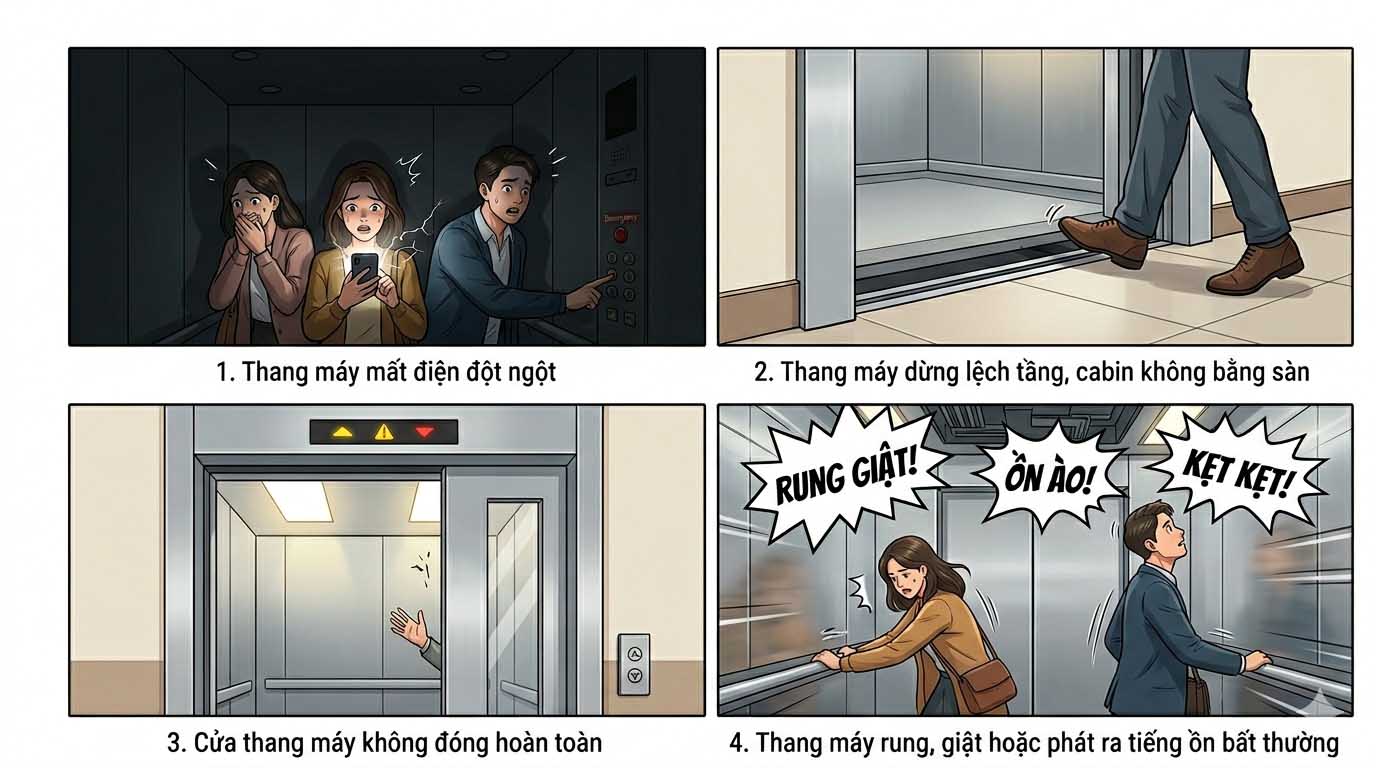 Thang máy gặp lỗi: Đừng xử lý theo cảm tính!