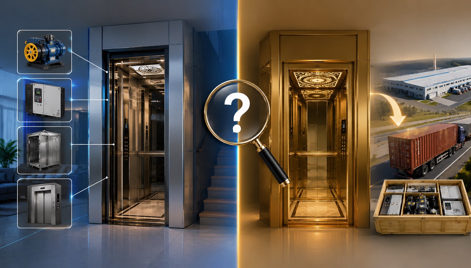 Thang máy nhập khẩu nguyên chiếc và liên doanh khác nhau như thế nào?